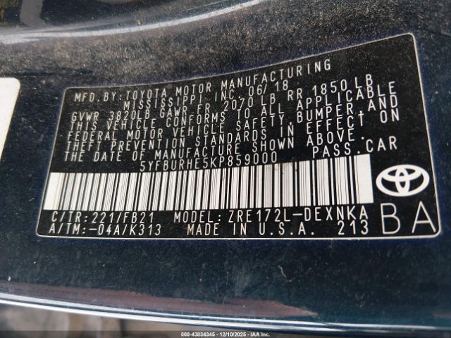 Toyota Corolla Le Image 11